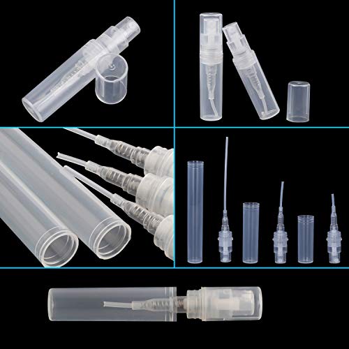 SYBiTeng 60 buc sticle goale de pulverizare din Plastic flacoane de sticlă de parfum mici mini clear oil spritzer mister cleaning