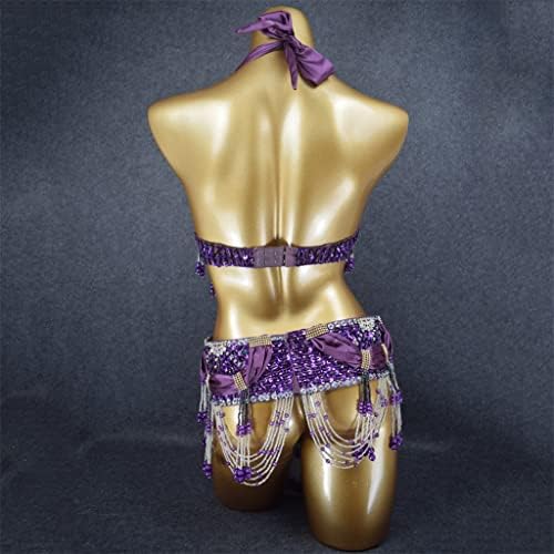 KLHHG Handmade Femei Belly Dance Costum de Dance Wear Sutien+Belt 2 Piepe/ Set Performance Dancing Wear