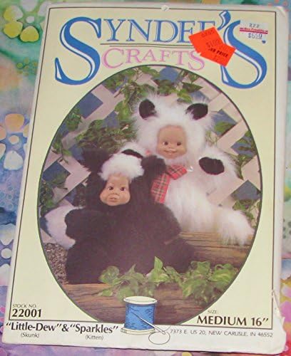 1991 Syndee 's Crafts 22001 Skunk sau păpușă pisoi Model Mediu 16