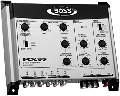 Boss Audio Systems BX35 Electronic Car Crossover-3 Way, Pre-Amp, reglați-vă fin Frecvențele difuzoarelor de mare rază mare