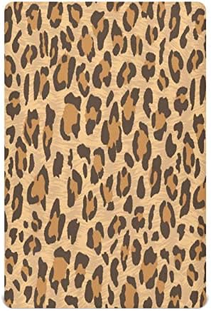Foi de pătuț cu imprimeu leopard clasic WELLDAY pentru băieți și fete, foi de pătuț pentru Bebeluși montate foi de pătuț Mini