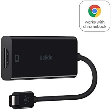 Adaptorul Belkin USB-C până la HDMI, funcționează cu certificat Chromebook, negru
