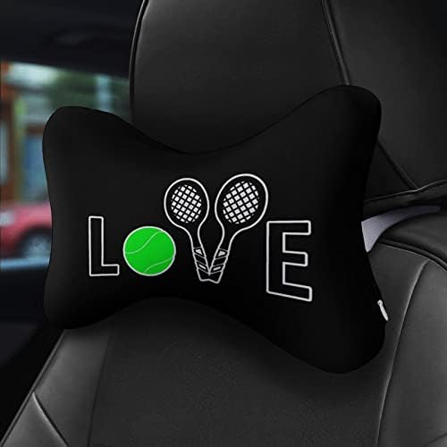 Love Tennis Ball Mașină pentru gât Set de pernă de 2 Confortante pentru gât Suport pentru pernă Headrest Spumă de memorie umplută