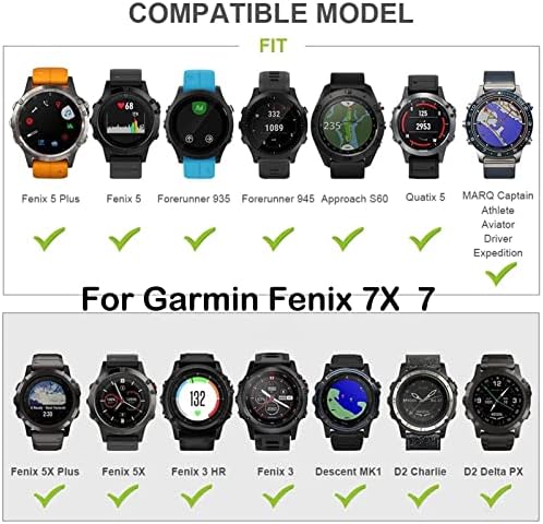 TTUCFA Silicon cu versiune rapidă cu bandă de ceas pentru Garmin Fenix ​​7X 7 Watch Easyfit Wrist Band 26 mm curea 22mm