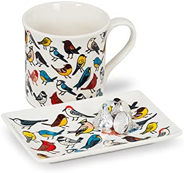 Abbott Collection 27-Birdwatch Allover Birds Mug, 3,5 H, multi