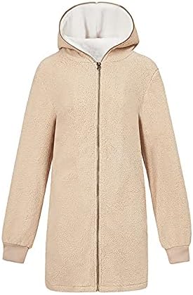 Jacheta din denim Nokmopo cu blană pentru femei solidă cu glugă cu glugă supradimensionată cu glugă cu glugă cu glugă cu paltoane