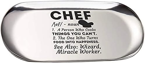 Chef Definiție Linie amuzantă Cook Cooking Chefs Ring Tray Tava 7 ICNH Trinkets Holder Aniversare