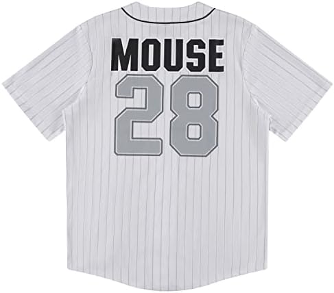 Disney Mens Mickey Mouse Baseball Jersey - Mens Clasic Mickey Mouse Mesh Buton Jos Baseball Jersey Mickey Mouse Shirt