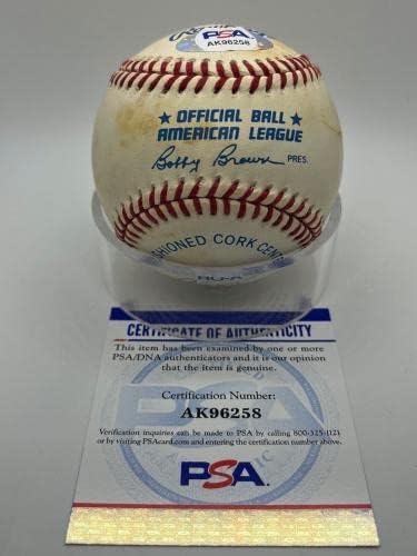 Eric Fox Oakland Athletics A Autograf semnat OMLB Baseball PSA ADN - baseballs autografat