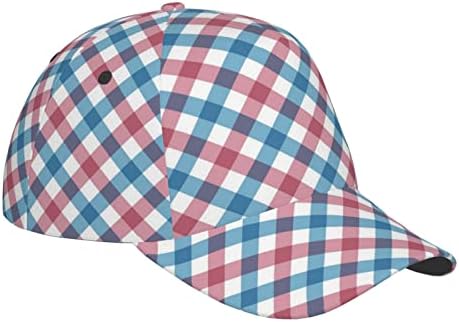 Biscaya verde negru și alb Tartan Carouri Unisex imprimare șapcă de Baseball Casual Trucker Hat reglabil moale în aer liber
