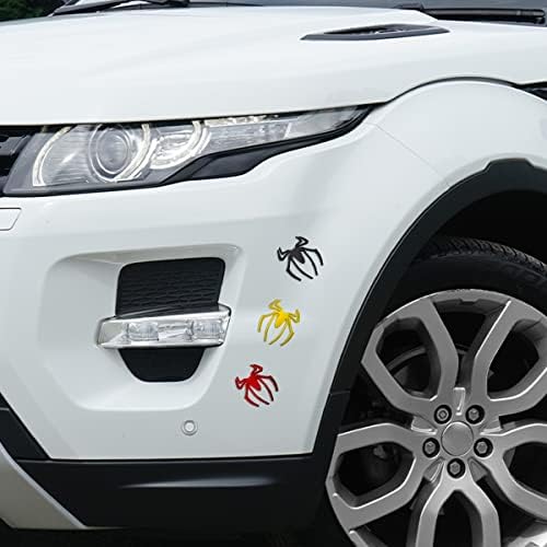 2PC -uri 3D Emblemă de păianjen pentru mașină, ecusoane auto din metal crom, autocolant de caroserie cu logo -ul păianjenului,