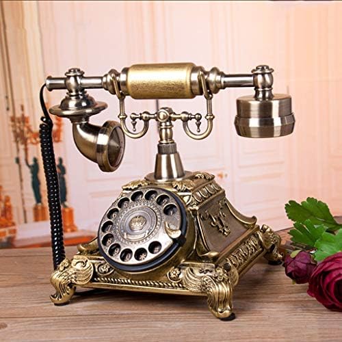 Telefon antic zyzmh, imitație de rășină cupru retro retro la modă veche, cadru rotativ acasă și telefon