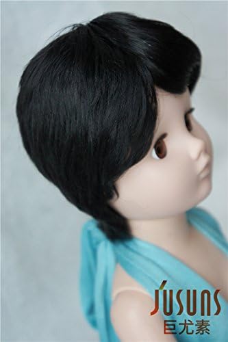 Qbaby Doll Perucile JD192 9-10inch 23-25cm Băiat scurt prieten tăiat sintetic Mohair Bjd Hair Kaye Wiggs Blythes Doll Accesorii