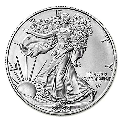 2023 Lot de 1 oz American Silver Eagle Monede Brilliant Necirculat cu certificate de autenticitate 1 $ BU