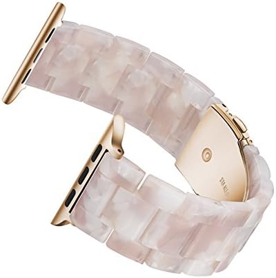 Herbstze pentru Apple Watch Band 38mm, Fashion rășină Iwatch Brățară cu o cataramă din oțel inoxidabil metal