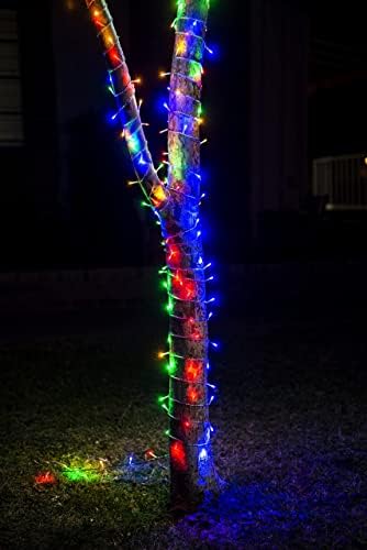 Lumini de Crăciun multicolor Joiedomi, 360 LED -uri de 117,8 ft Lumini de brad de Crăciun cu tambur, lumini de sârmă limpede