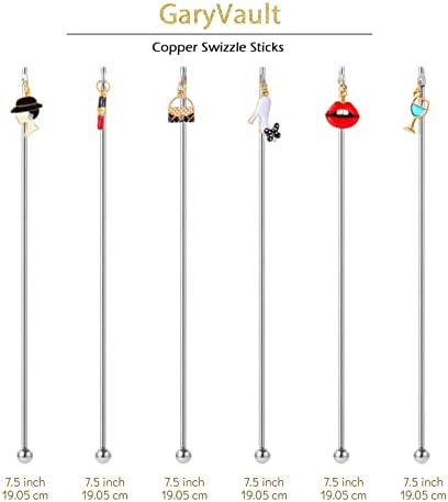 6PC -uri colorate cu tocuri înalte pandantive Agitatoare de cocktail Stirters Swizzle Sticks Steel inox