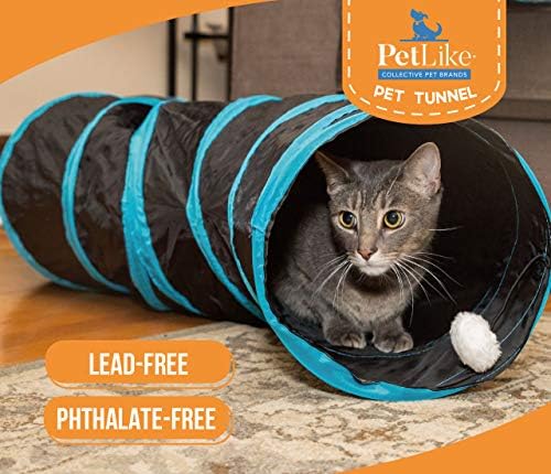 PetLike s Way Cat tunel pliabil Pop-up Pet Tube Hideaway juca jucărie cu mingea