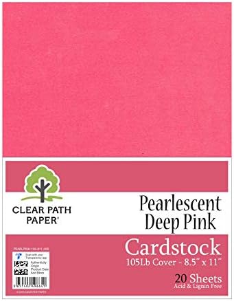 Pachet - 3 articole de cardstock - 8,5 x 11 inch - capac de 105lb - Pearl Shimmer Metallic Deep Roz; Pearl Shimmer din oțel