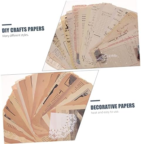 Coheali 100pcs Buzunar Decorare Vintage Srapbook Paper DIY DIY CROURI Hârtii retro Jurnal Jurnal Jurnal Scrapbook Vintage Decor